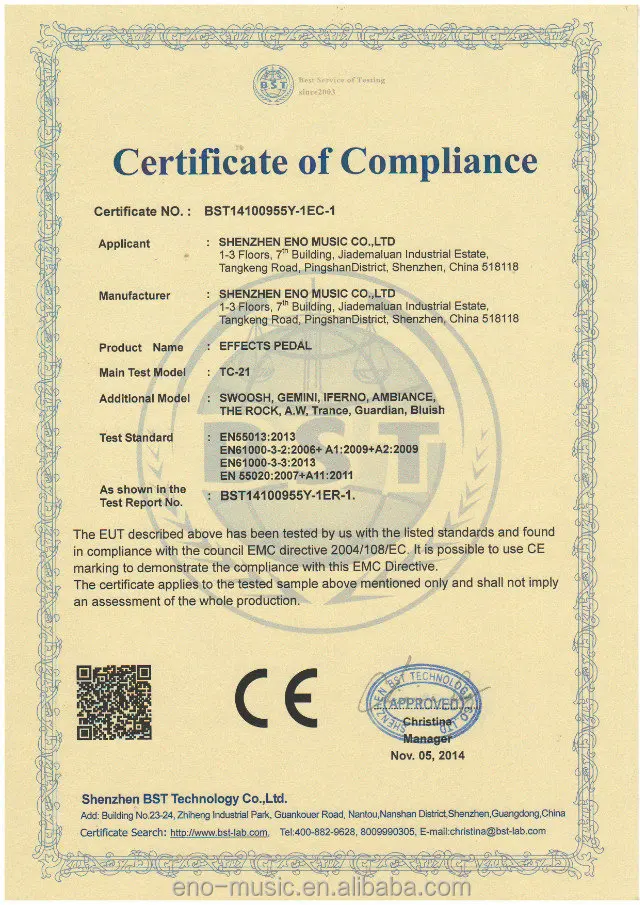 
TC-21ENO Blues Guitar PEDAL 