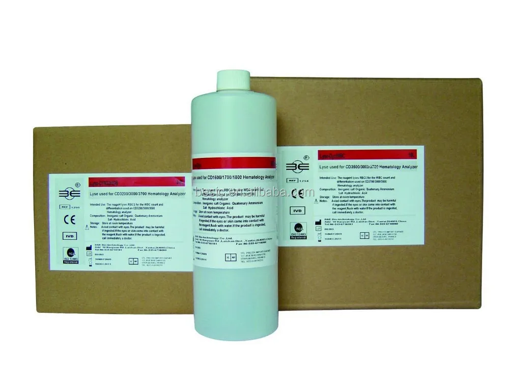 
Hematology reagents for Sysmex, Abbott, Mindray, ABX, Coulter, Nihon Kohden... 