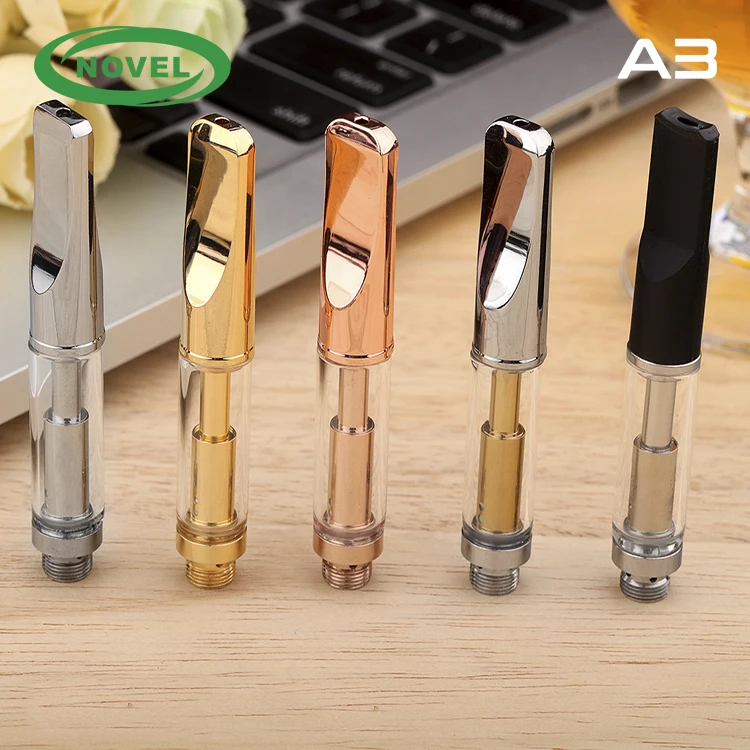.5ml 1ml gold cbd oil glass atomizer A3 vape cartridge