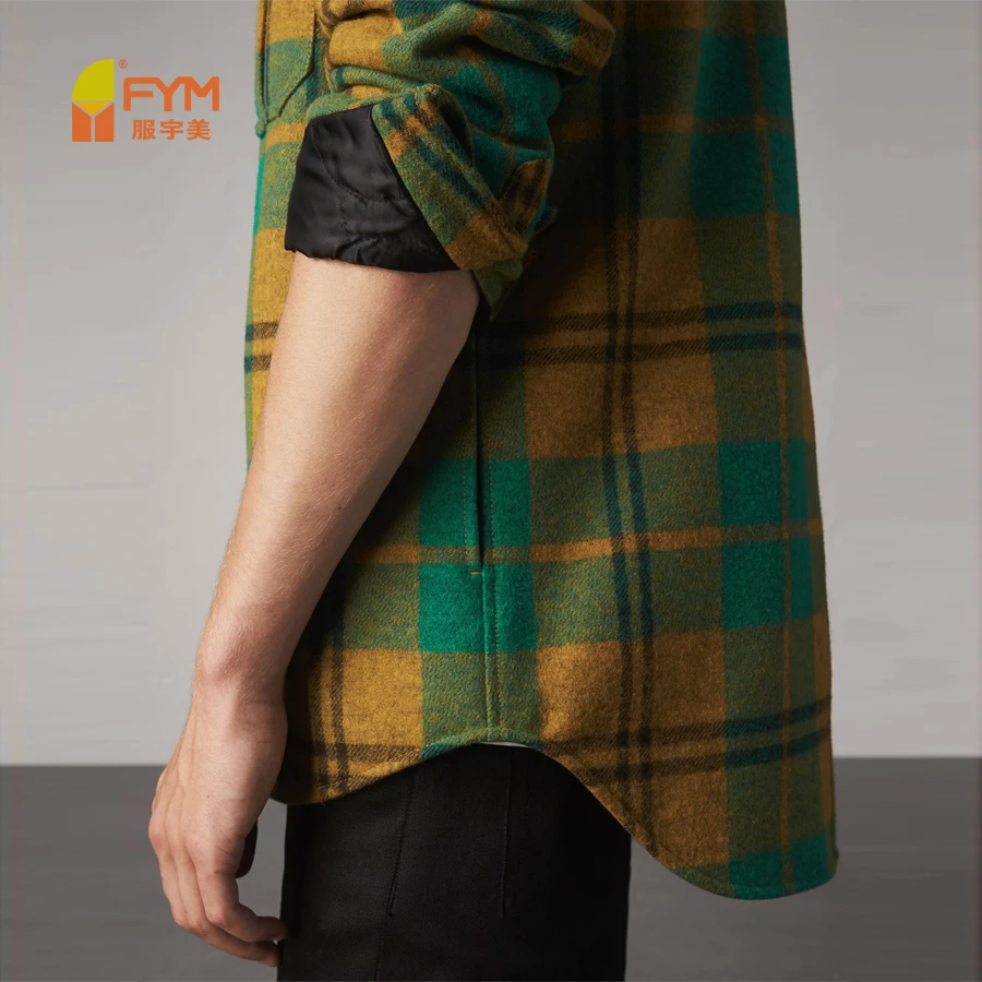 
factory price flannel green fashion style thick latest shirts for men pictures 