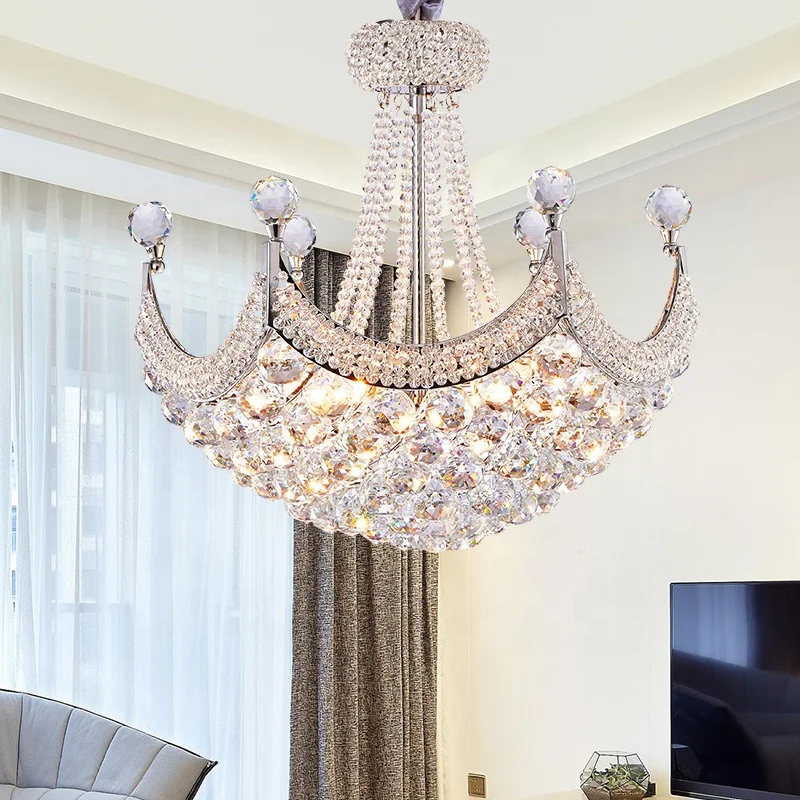 American style modern creative design luxury K9 crystal LED chandelier light decor for hotel lobby villa living room
