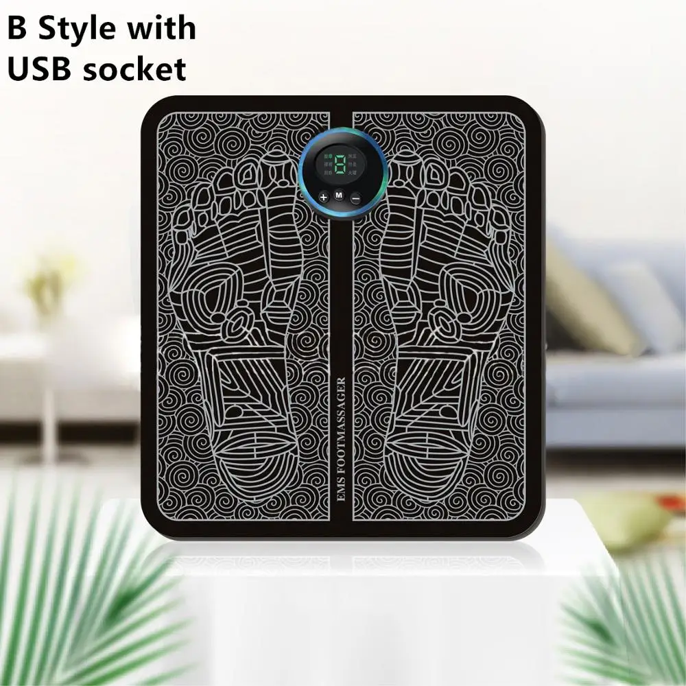 
1Pc EMS Foot Massager Reflexology Massage Pad Square Foot Massager Cushion for Relax Body Pain Health Care 