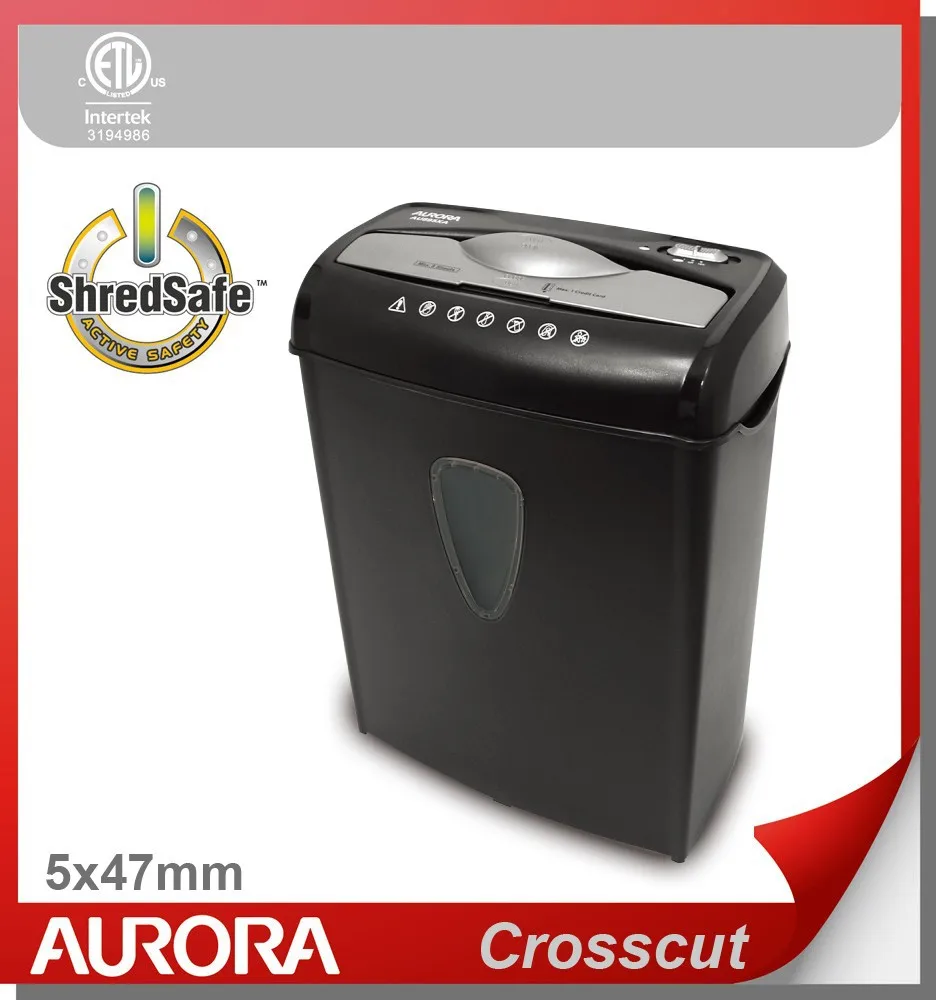
Aurora AS895C Plastic Paper Shredder, 8 sheet (A4) cross cut 5x47mm, Light Duty Shreding Office equipment for Home & Office 