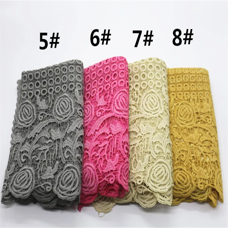 Manufacturers  stunning wedding party sutra shawl echarpe lady TR cotton lace headscarf