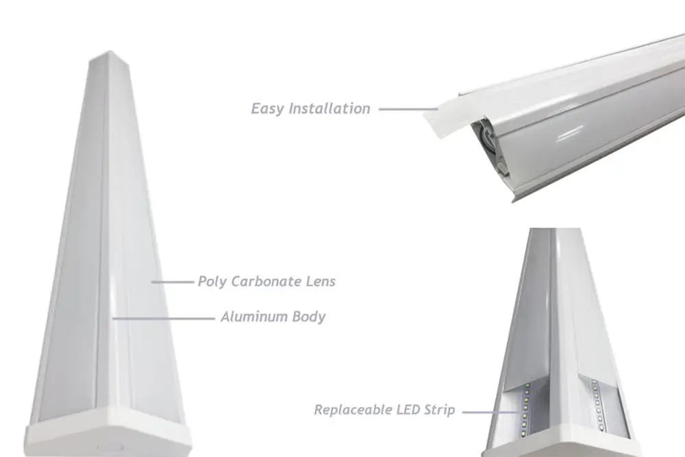 Factory Supply 20w 40w 50W 60w 80w Double Tube both sides Emitting Led Pendant lamp cloakroom pull switch dimmable linear lights