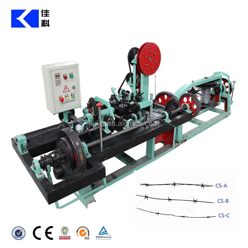 High speed barbed wire making machine