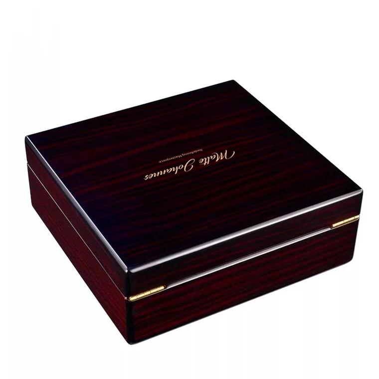 Custom Luxury Glossy Lacquer Empty Phone Box Wooden Cellphone Box