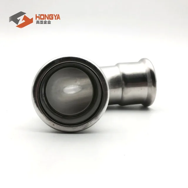 Stainless Steel DVGW Press Plumbing Pipe Fitting 90 Elbow M TYPE