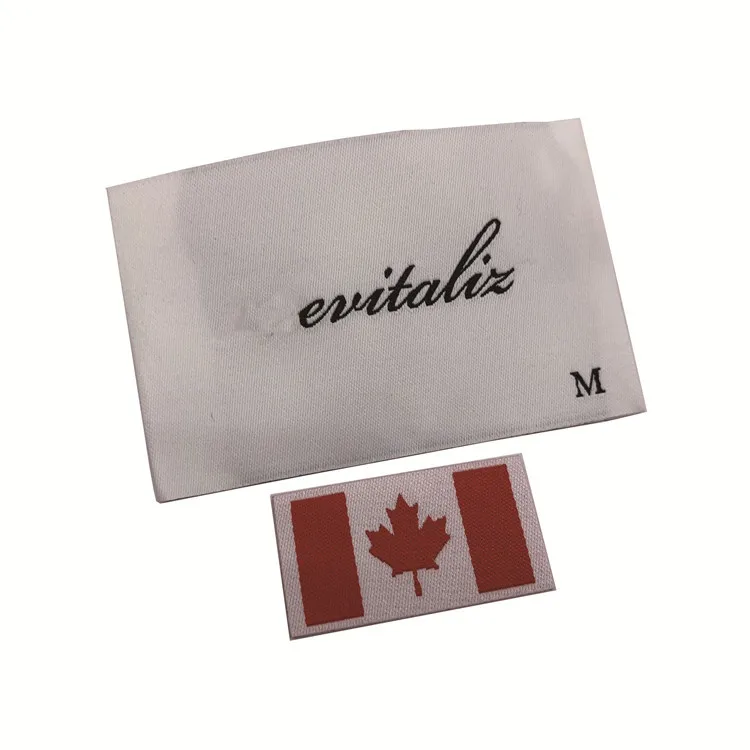 Custom Size Woven Garment Label For Clothing Folded Sewing Tags