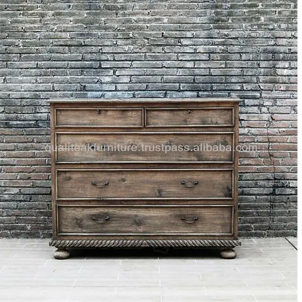 Antique French Country Distress Chest Of Drawers