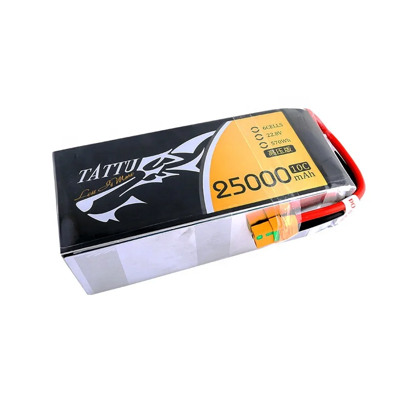 UAV Battery 25000mAh 6S 10C 22.8V High Voltage Rechargeable for UAV Drone with XT90S