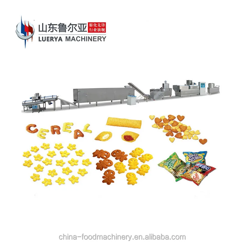 
LUERYA Factory Corn Puff Pop Cereals Puffs Snack Food Machine Production Line 
