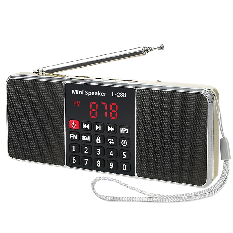 Digital mp3 player stereo speaker blue wireless speaker with radio