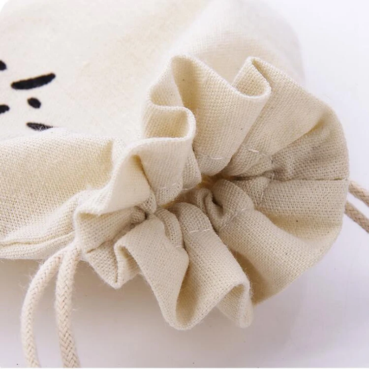 Wholesale cotton fabric drawstring jewelry bag for packing shoes