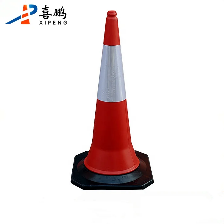 100CM Orange PE Highway Traffic Cones For Road Safety