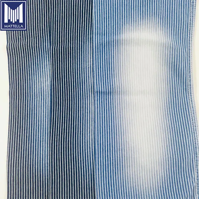 K9955 wholesale workwear shirt hickory tripe kain 100% cotton denim fabric price per meter for jean bag cap hat