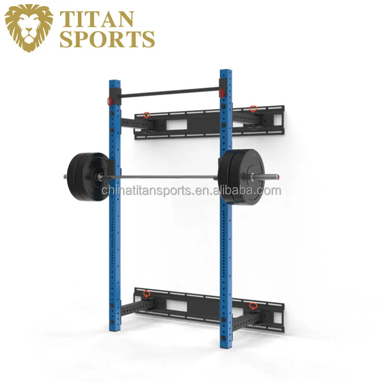 Durable Fold Back Wall Mount Rack For Home and Gym Use