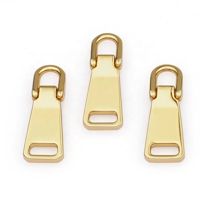 Wholesale Bag Blank Zip Puller, Garment Accessories Custom Metal Zipper Pull Logo, Gold Metal Zipper Puller Slider for Handbags