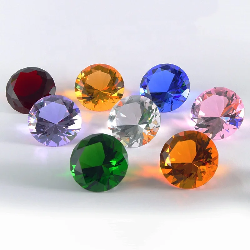 Factory sale DILU Large Shinning k9 Crystal Glass Stone Diamond/bulk glass crystal fake glass diamond for Wedding Paperweight