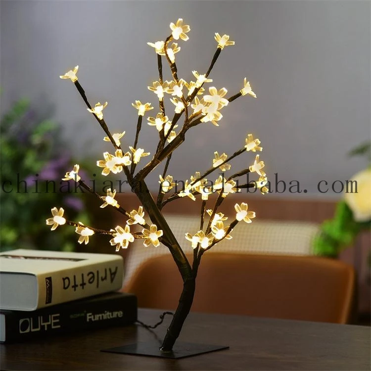 Factory supply   battery operated   warm white 24 36 48   led tree cherry blossom tree light