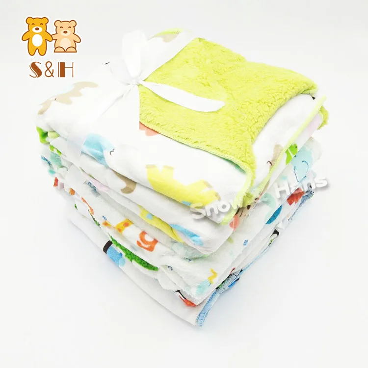 Breathable High Absorbent Hot Selling Baby Blanket Fleece Baby Wrap Swaddle Blanket for Sale Cotton 100% Polyester 40 Baby Sheet