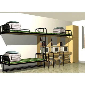 New desgin Factory Price Cheap apartment dormitory metal double bunk fold bed for sale