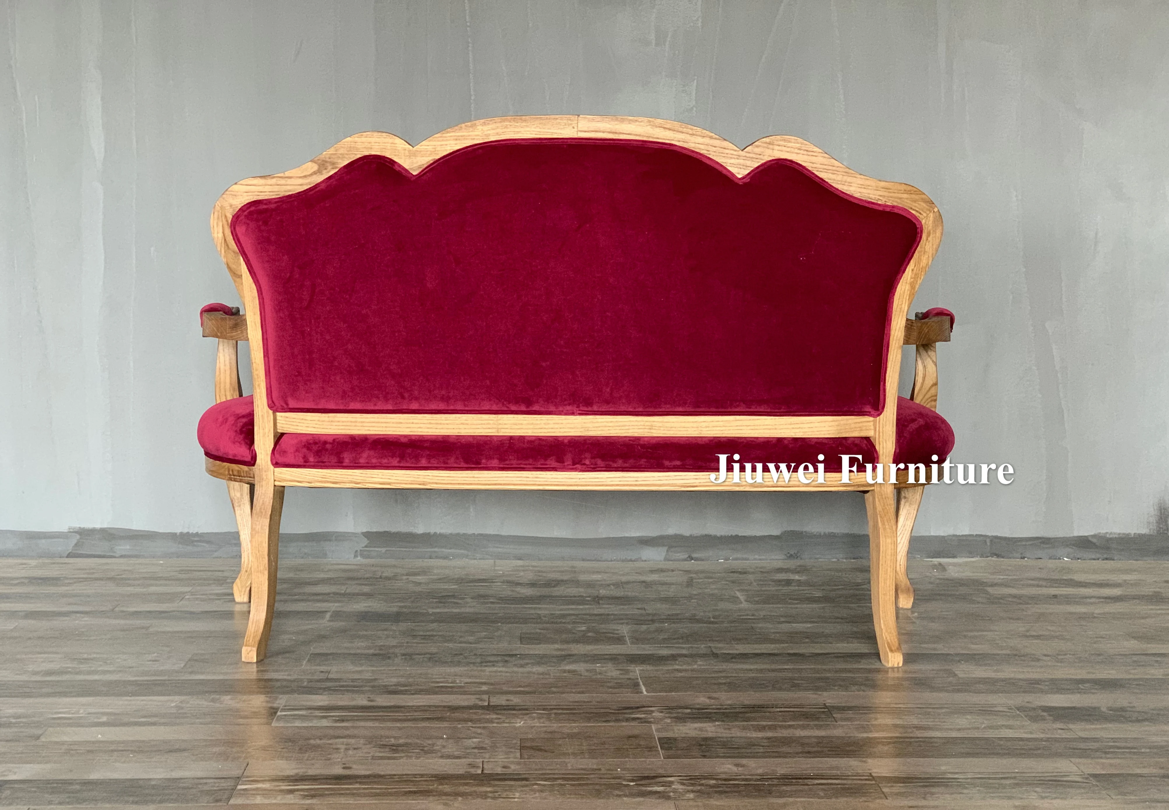 Furniture Factory Directly Lounge Room Wood Armchair Wedding Sofa Event Love Seat