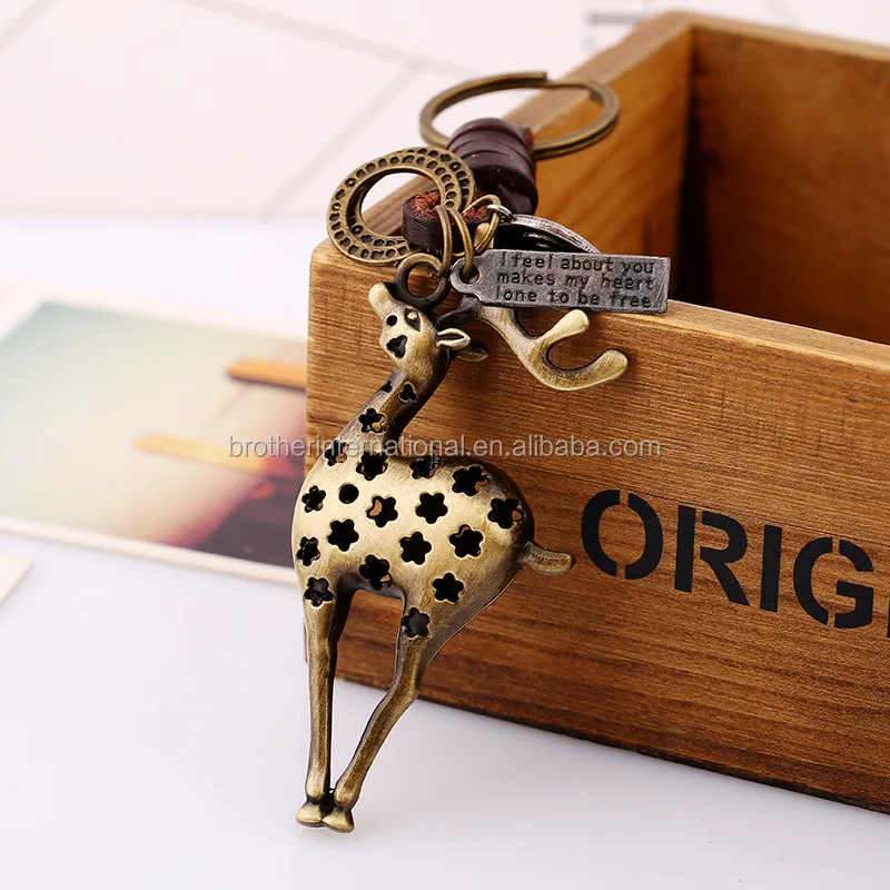 Милые подвески-Жирафы из воловьей кожи