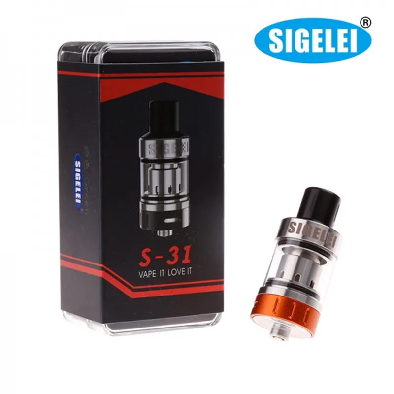  Оригинальная электронная сигарета Sigelei для электронной сигареты S-31 Atomizer vape 5 видов цветов Tank 510 atomizer