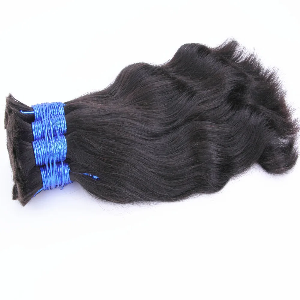 100% Raw Virgin Unprocessed Human Hair Bulk Brazilian Natural Hair bundles in Bulk for Wholesale Hair