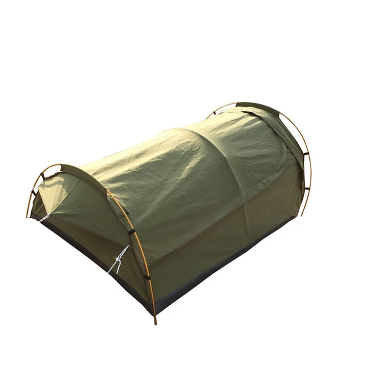 New style outdoor 1-2 person canvas swag tent