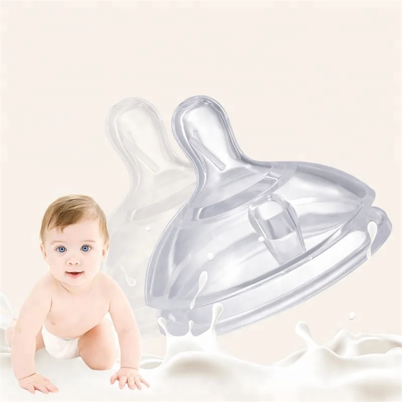 
High quality odor-free big wide neck baby feeding bottle nipples 