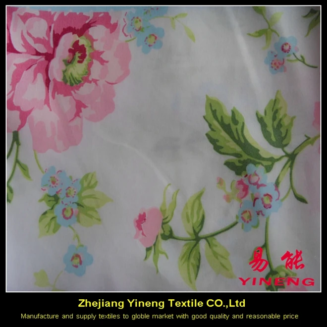 Цветок набивные ткани 100% полиэстер лавсан щеткой ткань для домашнего текстиля и покрывало