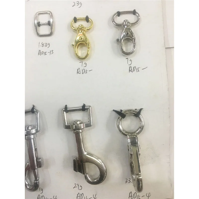 
zinc alloy swivel snap metal trolley bag parts belt clasp bowling bag accessories 