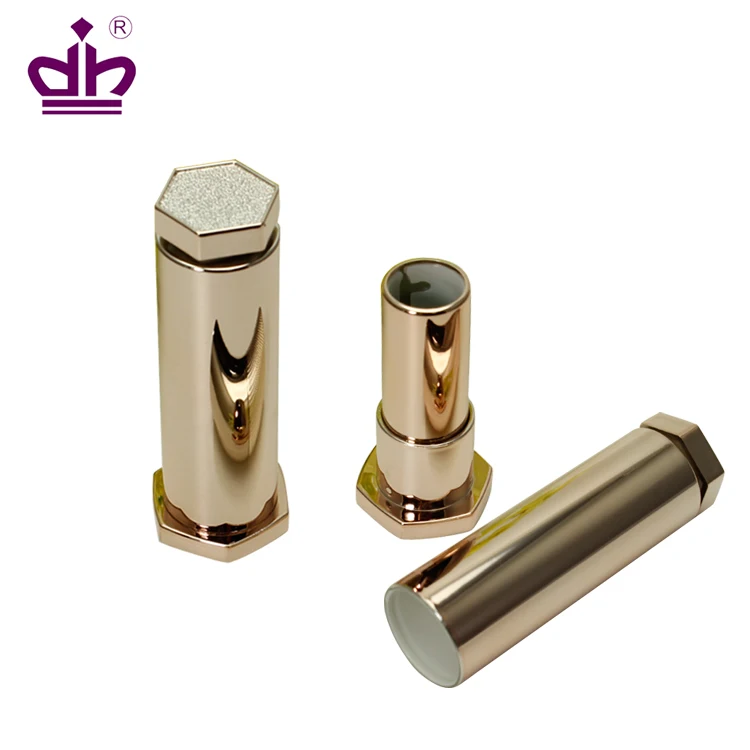 Контейнер для губной помады, золотой пустой тюбик для бальзама для губ