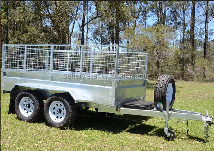 
mechanical braked car trailer with loading ramp ,folding tipper trailer 