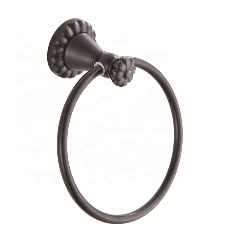 Modern brass bathroom luxury accessories Black towel shelf  bathroom accessories set