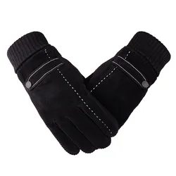 New real pigskin men winter leather custom workout fashion gloves touchscreen cycling gloves