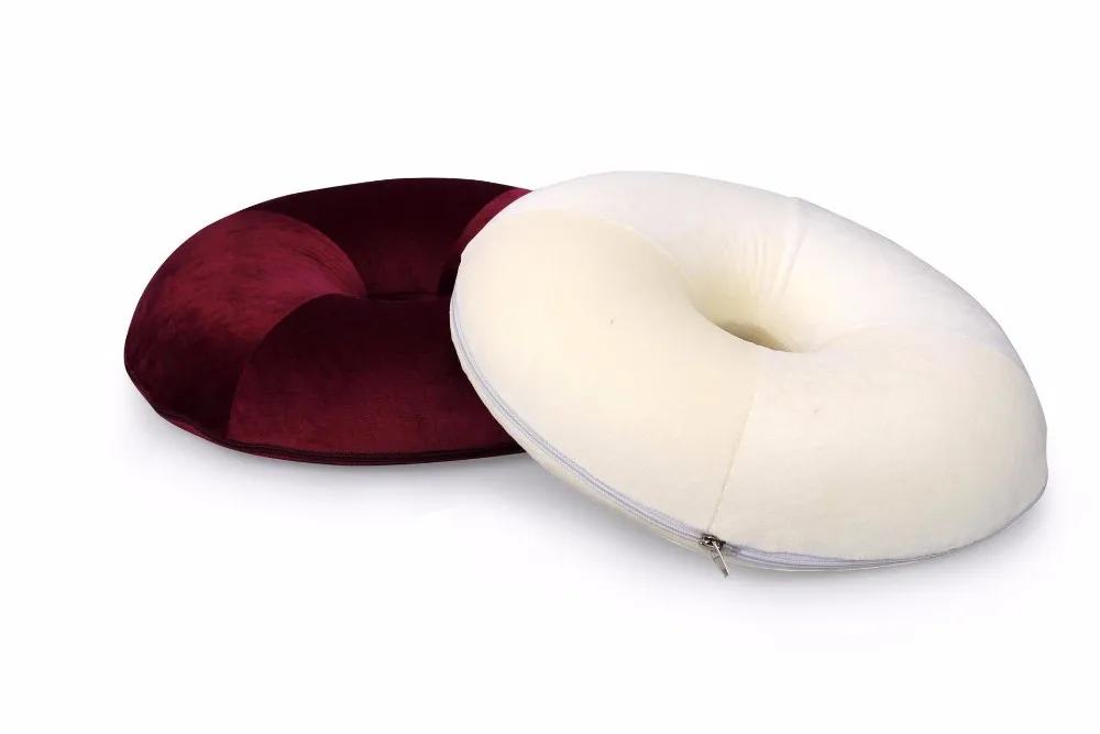 High Rebound Comfort Doughnut Cushion Pu Foam Ring Cushion Soft Pillow 3d Printed Donut Plush Chair Seat Cushion