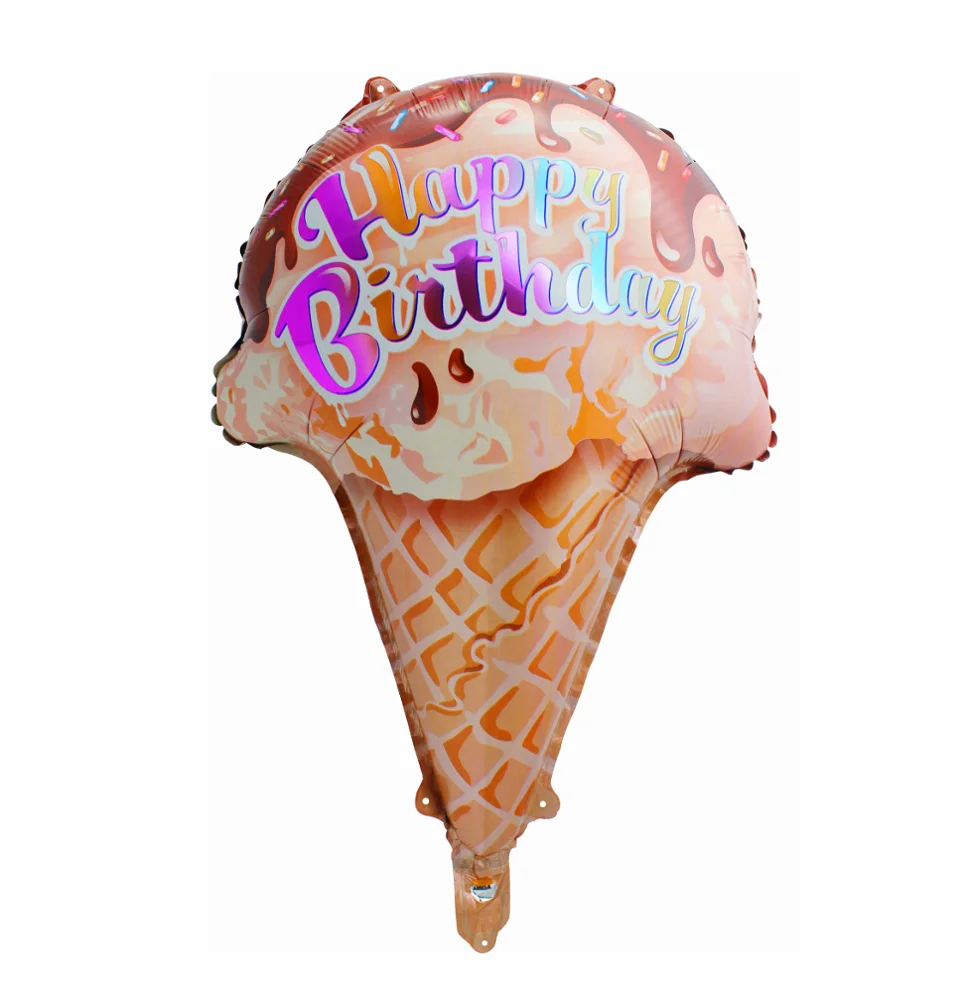 TF ice cream con balloon happy birthday jumbo helium ballons kids favor toy good for photo