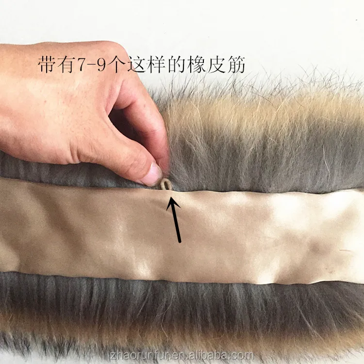 Detachable Natural Real Raccoon Fur Collar Wholesale Custom Sale