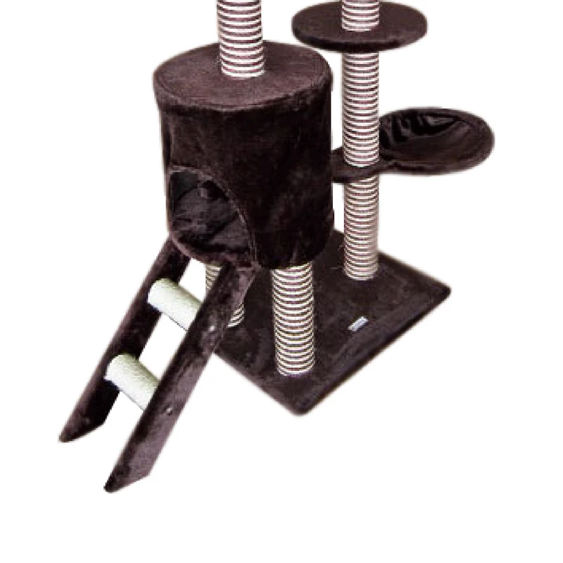
Brown Muti-layer Cat Tree Castle With Ladder And Scratcher 