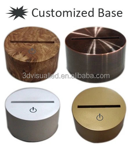 USB and Battery Power Source and ABS Material LED light base