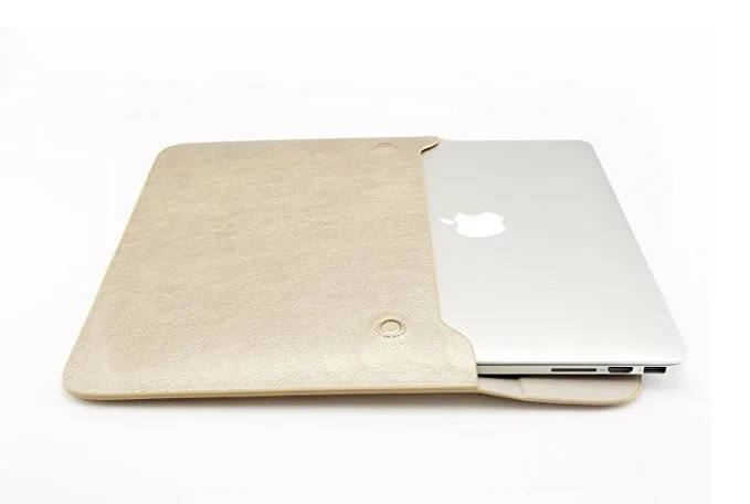 PU Leather Waterproof Laptop Sleeve Bag for NoteBook With Magnet Closure