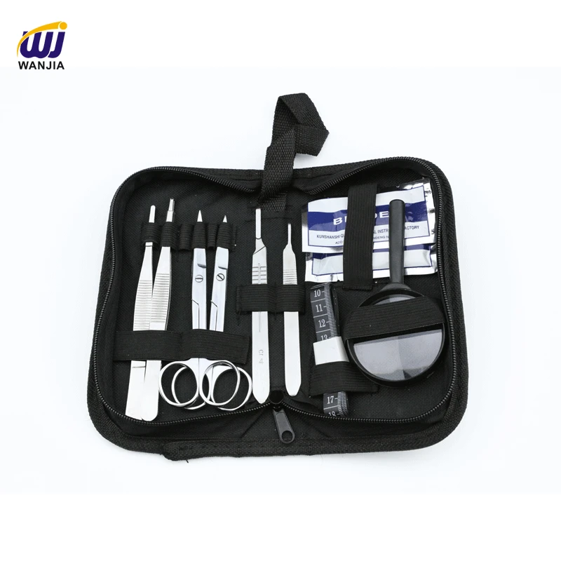 WJ524 veterinarygeneral surgical instruments set,  haemostatic kocher forceps scissors