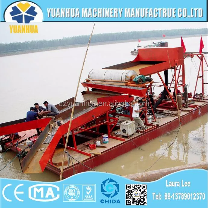 
heavy duty gold dredging equipment with processing line 