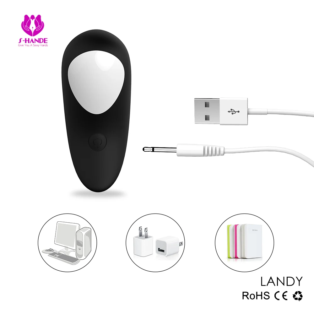 S-HANDE Waterproof Electric Black Silicone Vibrating Prostate massager for Men Homemade anal sex toy