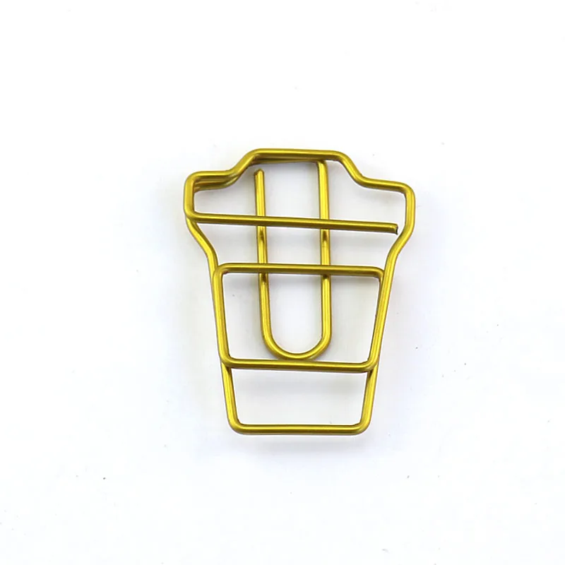 PET gold different kinds shaped paper clip