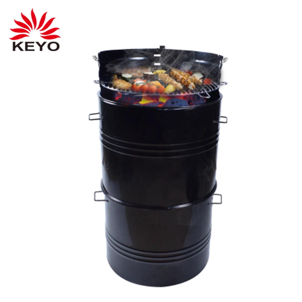 Outdoor Used Large Barrel Grill Charcoal 5 In 1 Smoker BBQ Barbecue Oil Drum Grills For Outdoor Backyard