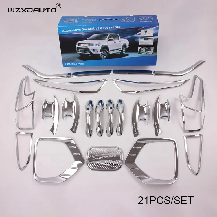 Wzxdauto Новый дверная ручка крышки ABS Chrome для Hy-undai SANTA FE 2019 сантафе внешние аксессуары